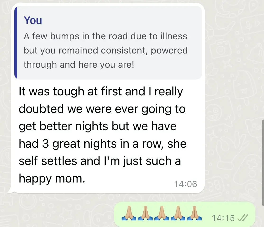 Mel Manley Sleep Consultant Testimonial 1